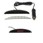 Digital Thermometer + voltmeter + clock with red leds, lighter / cigarette socket connection, for auto, type T3